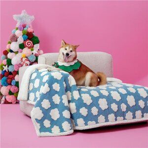 Waterproof Dog Blanket Large Dogs Reversible Sherpa Fleece Jacquard Couch Pet